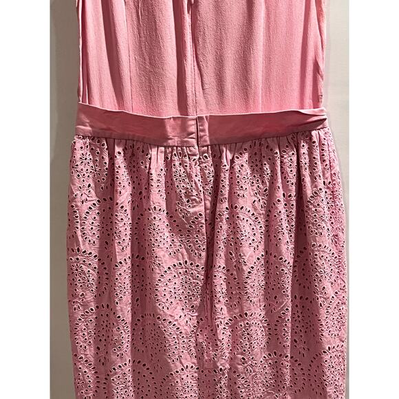 M Missoni Pleated Silk Cotton Pink
Sleeveless Lined Eyelet Mini Dress Sz 40/US8 - Picture 13 of 13